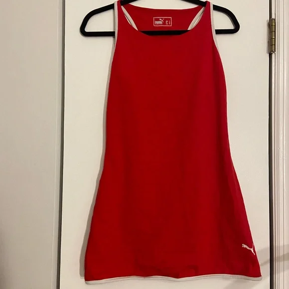 open lace back dress Puma Her Sleeveless Women's Dress, Intense Red